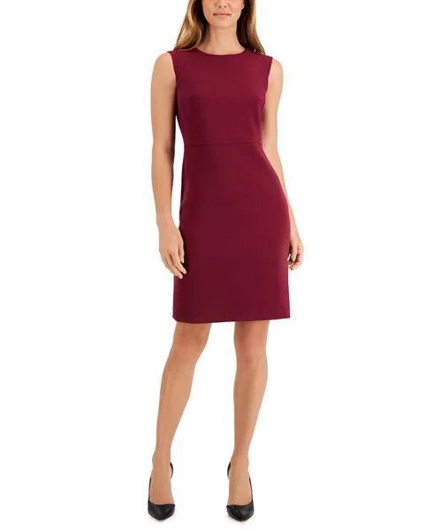 Женское платье-футляр без рукавов с круглым вырезом Anne Klein, фиолетовый