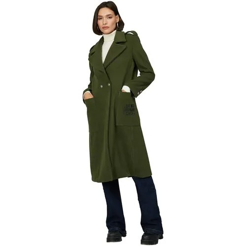 Пальто женское, J.B4, артикул: 4WM2618, цвет: зеленый, размер: M