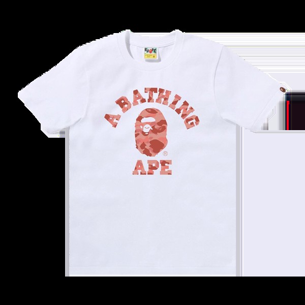 Футболка BAPE 1st Camo College 'White/Pink', белый