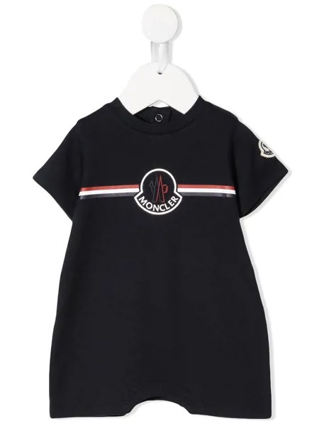 Moncler Enfant ромпер с нашивкой-логотипом