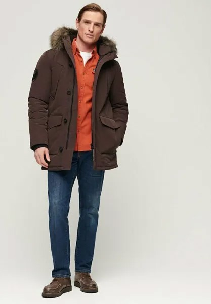 Зимнее пальто EVEREST Superdry, цвет dark brown