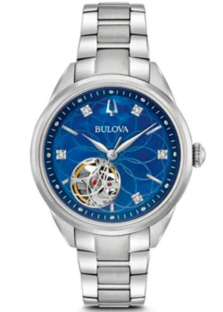 Японские наручные  женские часы Bulova 96P191. Коллекция Automatic