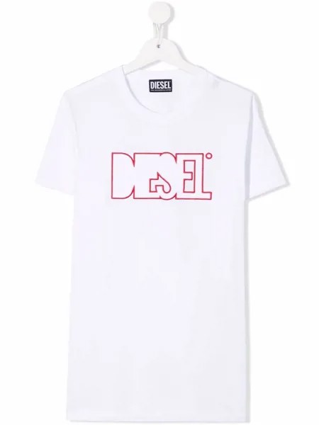 Diesel Kids футболка с вышитым логотипом