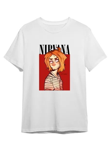 Футболка унисекс СувенирShop Nirvana/Нирвана/Кобейн 6 белая 2XL (52-54)