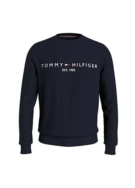 Синяя мужская толстовка с круглым вырезом Tommy Hilfiger