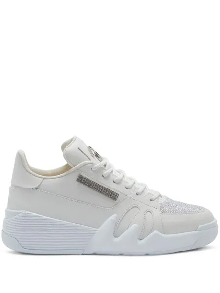 Giuseppe Zanotti кроссовки Talon со стразами, нейтральный цвет