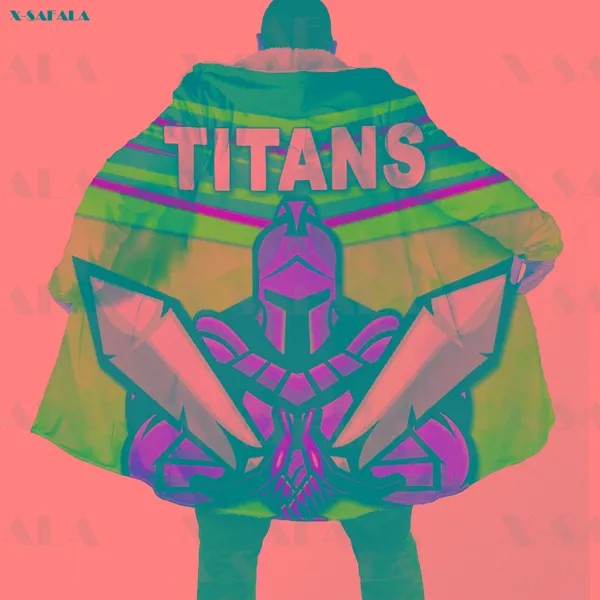 Толстовка с капюшоном Gold Coast Titans 3D принт Толстовка длинная спортивная верхняя одежда с капюшоном Одеяло плащ Толстая куртка хлопок кашемир ...