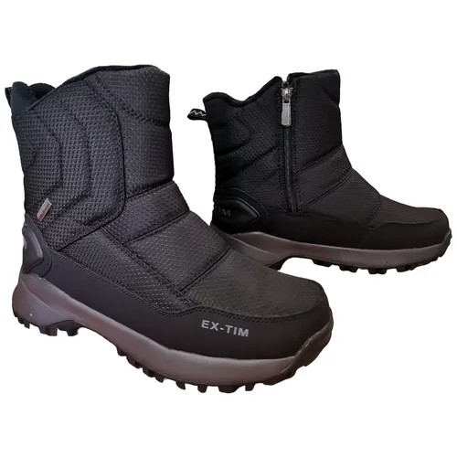 Ботинки EX-TIM, зимние, полнота 7, грязеотталкивающая пропитка, нескользящая подошва, размер 42, черный