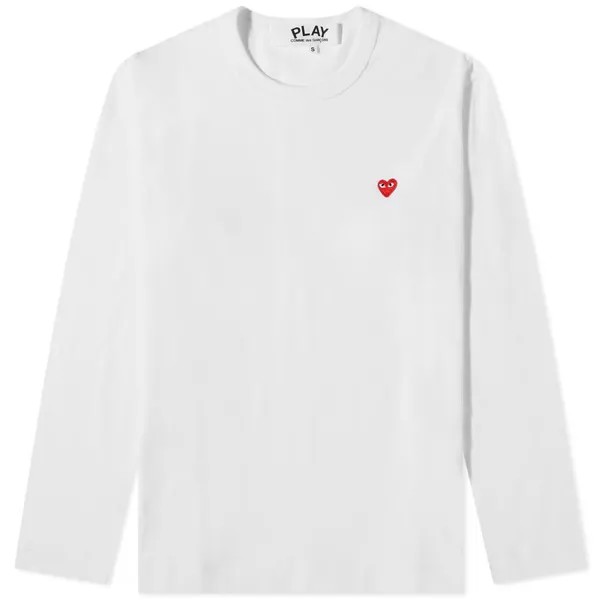 Футболка Comme des Garcons Play Long Sleeve Small Red Heart Tee