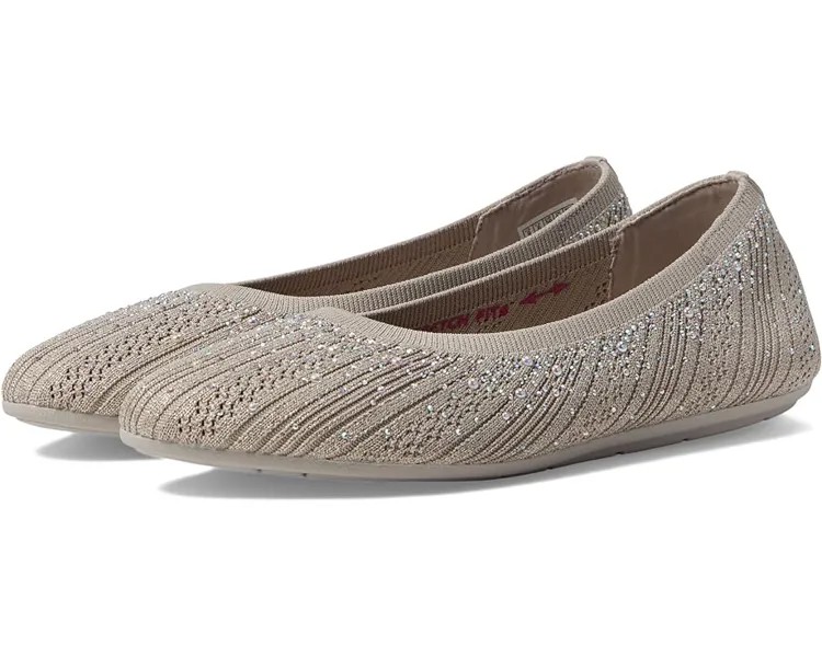 Туфли на плоской подошве SKECHERS Cleo 2.0 - Glitzy Daze, цвет Taupe Sparkle