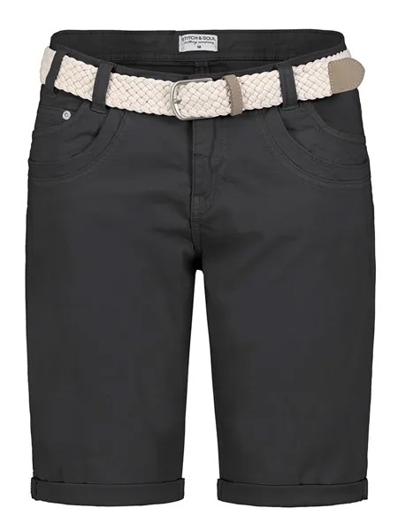 Шорты Stitch & Soul Bermudas, антрацит