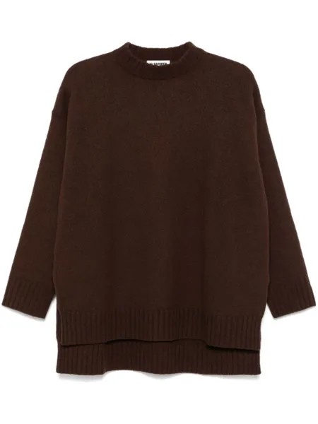 Jil Sander джемпер с круглым вырезом, коричневый