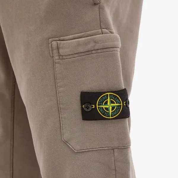 Stone Island Спортивные брюки с карманами, окрашенные в готовом виде, серый