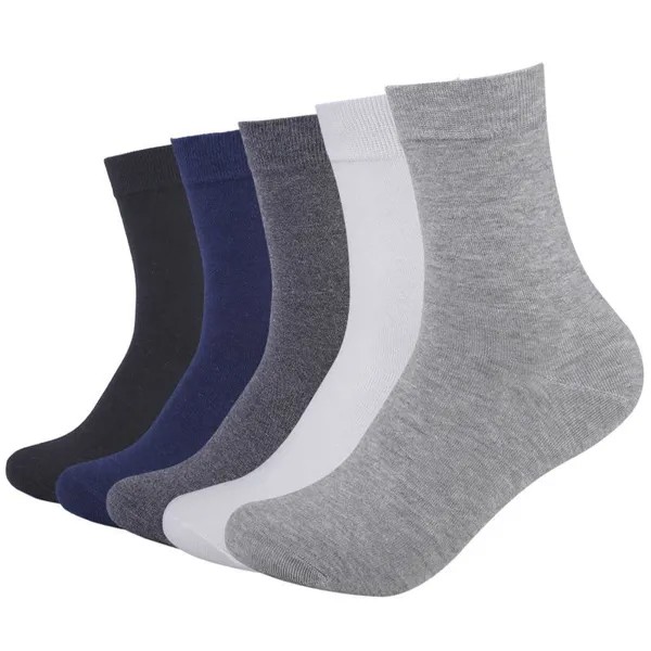 5 пар / лот Высокое качество Мужчины Хлопчатобумажные носки Бизнес Осень Зима Дезодорант Дышащий Человек Длинный Носок