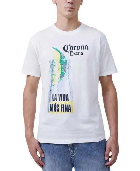 Мужская футболка свободного кроя Corona Premium Premium COTTON ON, цвет Vintage White, Corona - La Vida Nas Fi 1