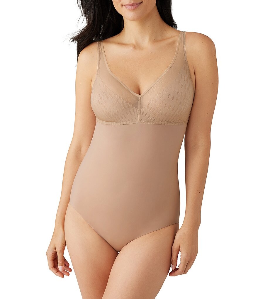 Боди Wacoal Elevated Allure Wirefree Shaping Body Briefs, бежевый