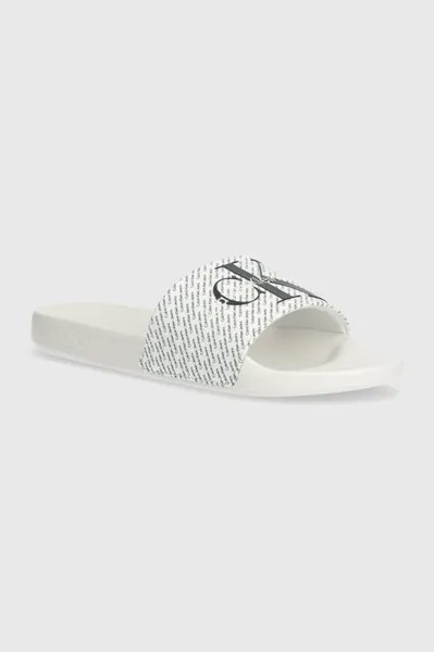 Шлепанцы SLIDE AOP Calvin Klein Jeans, белый