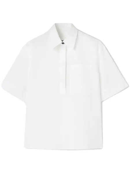 Jil Sander рубашка поло с укороченными рукавами, белый