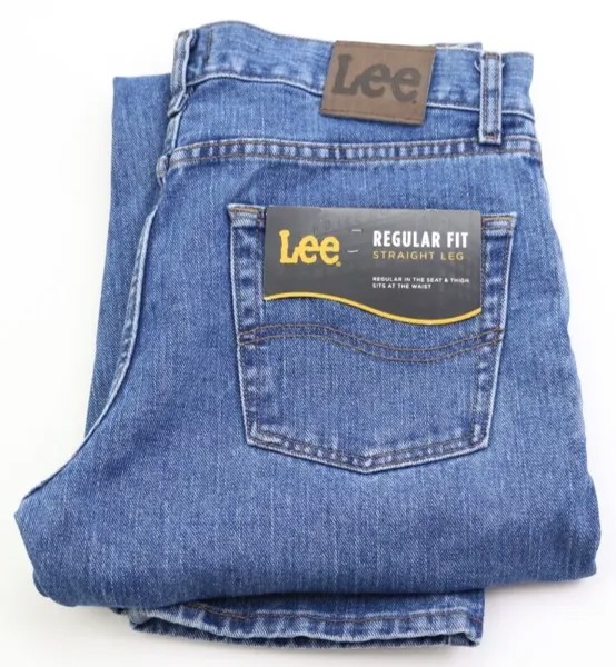 Мужские джинсы Lee Regular Fit с прямыми штанинами, размер W33 L30, 100% хлопок, новые