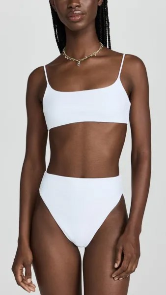Бикини топ JADE Swim Muse Scoop, белый