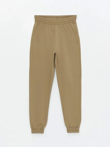 Женские однотонные спортивные штаны для джоггеров с эластичной резинкой на талии LCW Modest, хаки