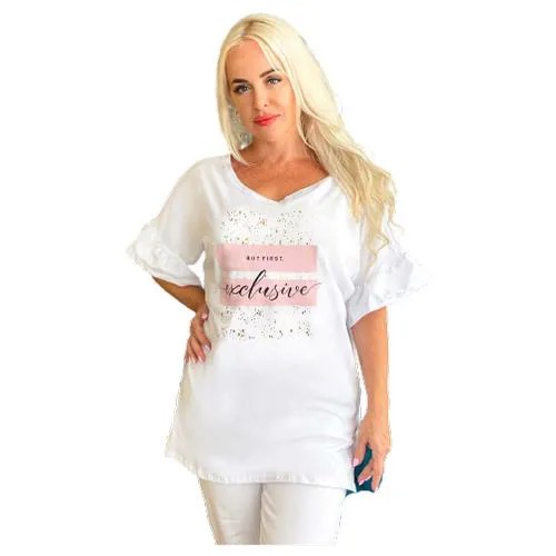 Натали Туника (футболка) женская 9073, белый, р-р 56