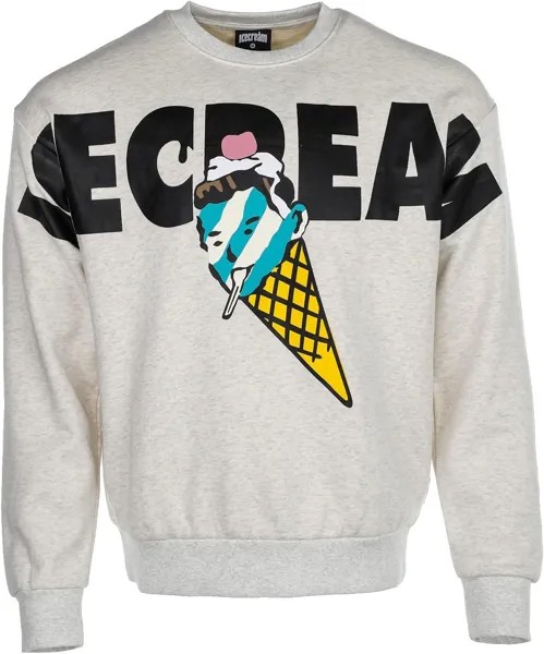 Толстовка Cone Head Crew Ice Cream, цвет Light Heather Grey