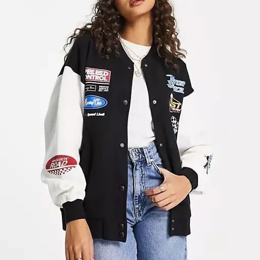 Куртка Pull&Bear Oversized Moto Cross, черный