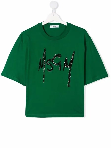 MSGM Kids футболка с логотипом