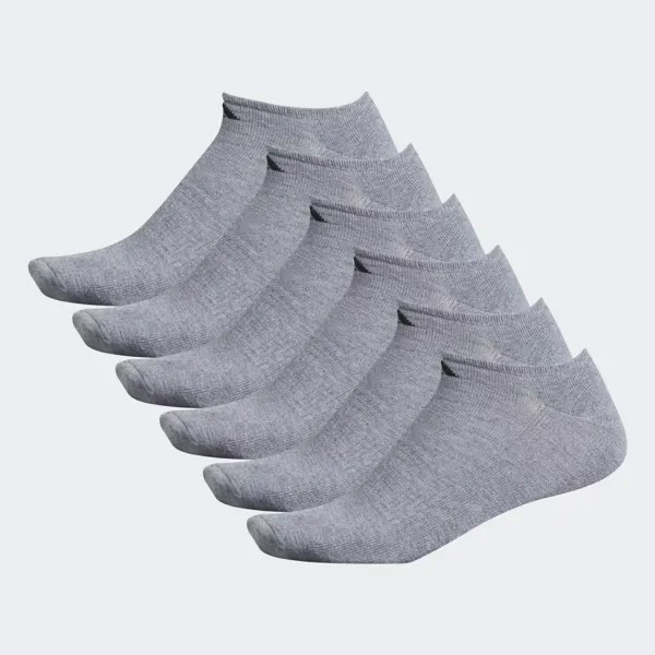 Спортивные мягкие носки для неявок, 6 пар, размер XL Adidas, Medium Grey