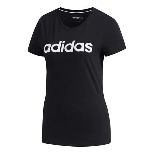 Футболка neo w esntl lg t 1 спортивные с коротким рукавом Adidas, черный