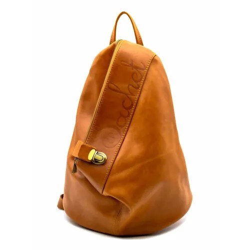 Рюкзак хобо ЭклектикАрт, фактура гладкая, коричневый, оранжевый