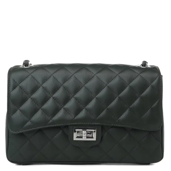 Сумка женская Pierre Cardin 1371 темно-зеленый, 16х28х9 см