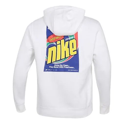 Толстовка Men's Nike Sportswear Keep It Clean Casual Sports Pullover Fleece Lined White, белый