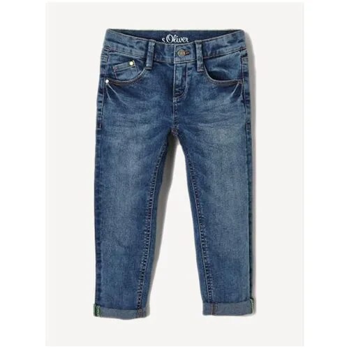 Брюки (джинсы) для мальчиков, s.Oliver, артикул: 404.10.112.26.180.2106610, цвет: синий (55Z3), размер: 104