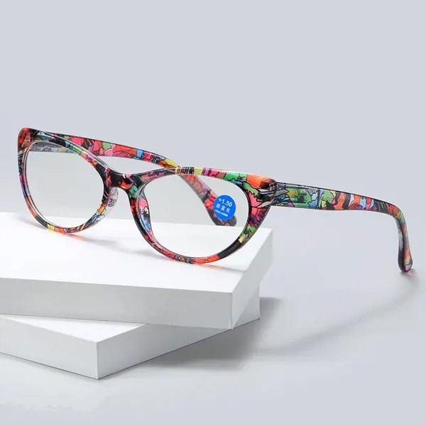 DUBERY Печатные очки для чтения Мода Дамы Цветочная оправа Очки для чтения Пожилые люди Очки для чтения