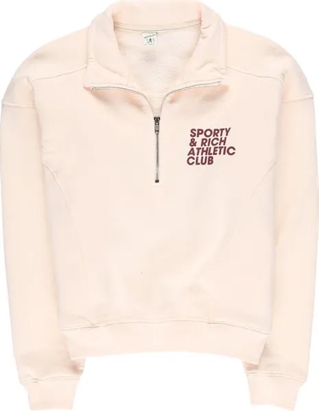 Толстовка Sporty & Rich Excercise Often Quarter Zip 'Cream/Merlot', кремовый