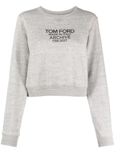 TOM FORD толстовка с логотипом, серый