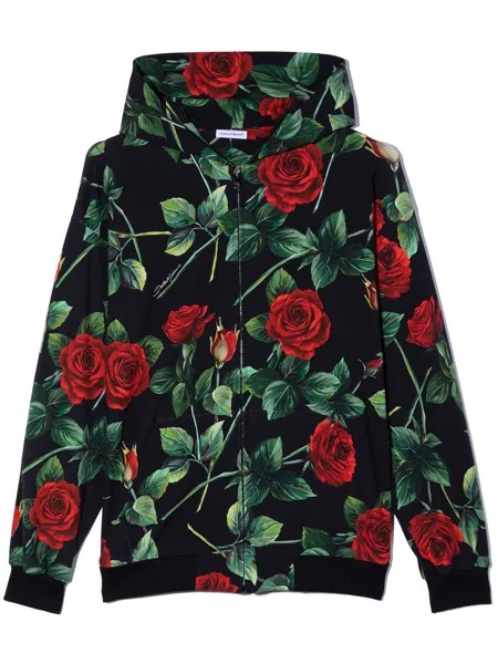 Dolce & Gabbana Kids худи на молнии с принтом