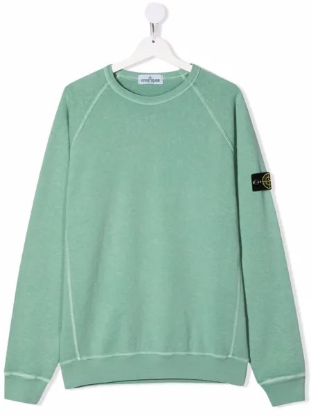 Stone Island Junior толстовка с нашивкой-логотипом