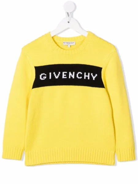Givenchy Kids свитер вязки интарсия с логотипом