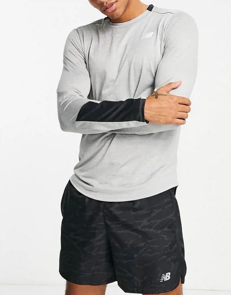 Лонгслив голубого цвета New Balance Fast Flight-Голубой