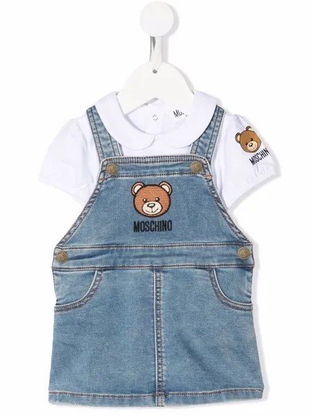 Moschino Kids комбинезон с вышивкой Teddy Bear