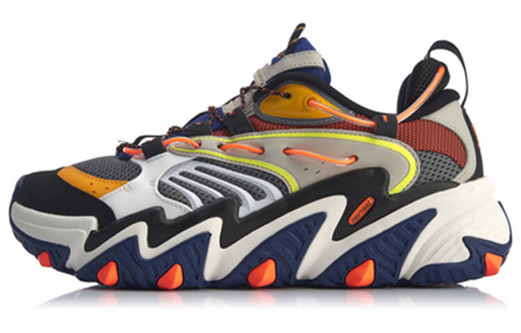 LiNing X-Claw Lifestyle Shoes Men Low-top Livid Gray / Fluorescent Fruit Red / Cloud Rain Gray
