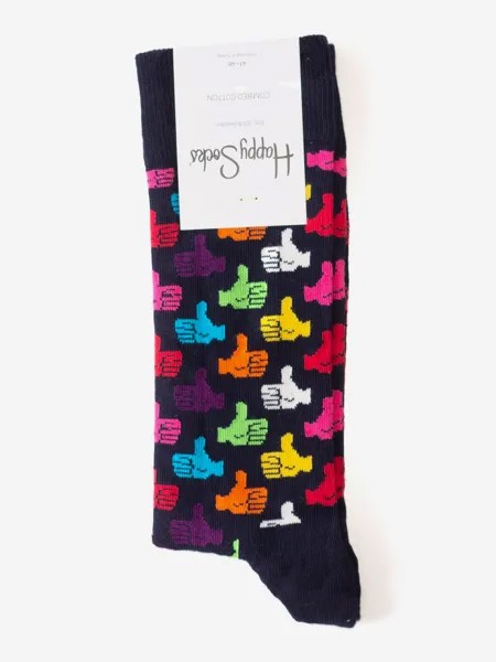 Носки с рисунками Happy Socks - Thumbs Up Multicolor, Черный