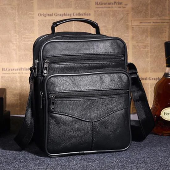 Мужской европейский и американский стиль зрелые мужские сумки многофункциональный повседневный мужской кожаный наплечник сумка business messenger сумка
