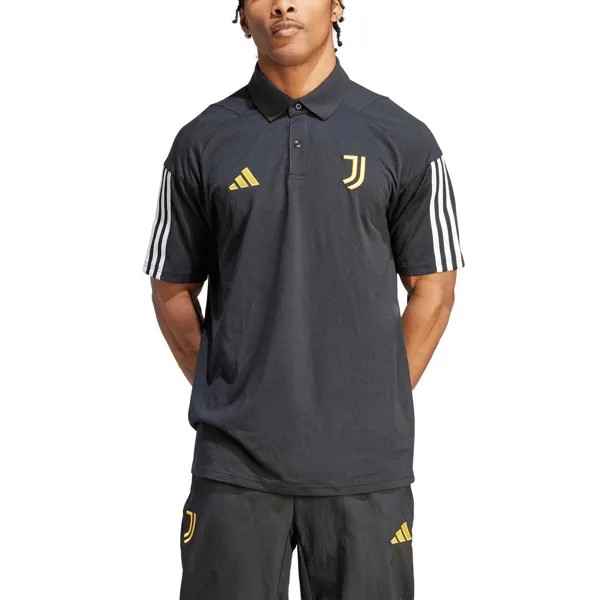 Мужская черная футболка-поло для тренировок Juventus 2023 adidas
