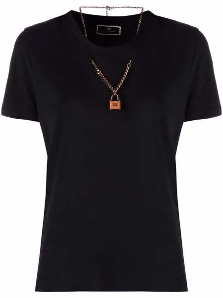 Elisabetta Franchi футболка с декоративным замком