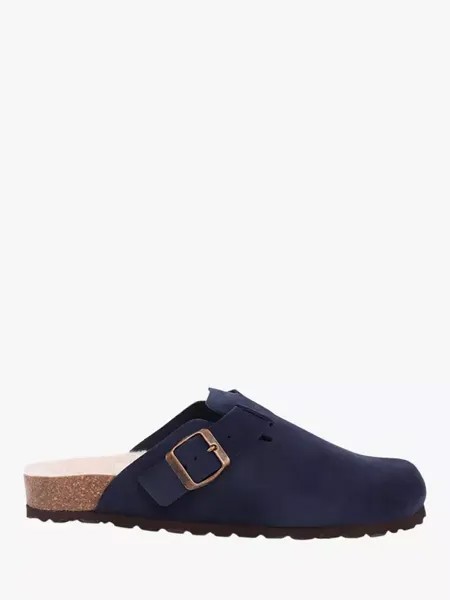 Тапочки Jones Bootmaker Freida Suede Faux Fur Lined Mule, темно-синий