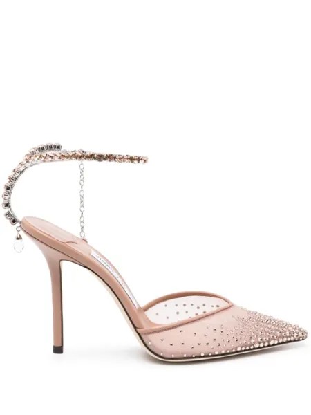 Jimmy Choo туфли Saeda 100 с кристаллами, розовый